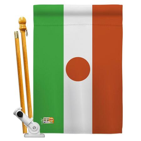 COSA 28 x 40 in. Niger Flags of the World Nationality Impressions Decorative Vertical House Flag Set CO4110664